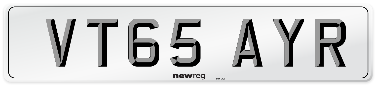 VT65 AYR Number Plate from New Reg